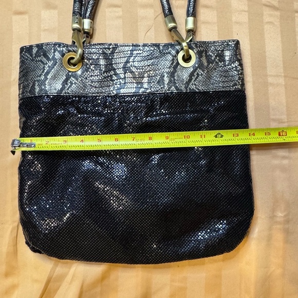 Whiting & Davis Black and Silver Shoulder Bag - Picture 1 of 4